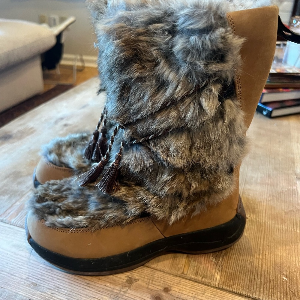 Vintage ULU primaloft Waterproof rabbit Fur Boots 200g insulation - Picture 4 of 13